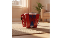 7-Key Toy Accordion 2-Bass Kids Accordion Portable Musical Instrument Lightweight for Beginners, Music Lessons