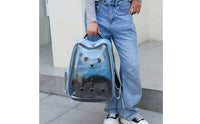 Pet Backpack Carrier with Clear Front Shell Lightweight Transparent Cat Carrier Backpack Handsunencumbered Long-Lasting for Cats
