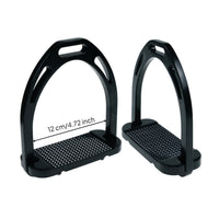Horse Riding Stirrups Polished Surface Aluminum Riding Foot Support Heavy Duty Equestrian Gear for Training, Competition
