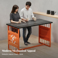 Retro Look Shipping Container-Design Booth and Table Padded Cushions Restaurant Seating Wear-Resistant Commercial Furniture for Bar Owners, Pub, Cafe, Diner