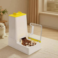 Bowl Feeder Pet Feeder Meal Preserver Food Storage Automatic Pet Bowl for Cats, Indoors