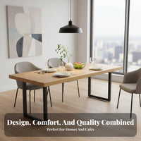 5 Pieces Table with Bench and Chairs utilitarian aesthetic Rectangular 4-Person Dining Group Retro Look Household Furniture for Families, Hosts, Bar, Party