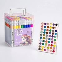 60 Pieces Snap Latch Acrylic Marker Pens White Barrels Marker Pen Set Colored Ends Acrylic Paint Pen