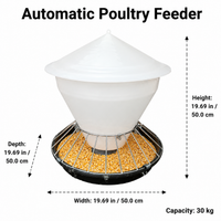 Automatic Chicken Feeder Poultry Feeder for Backyard, Rainproof No Waste Outdoor Chicken Feeder