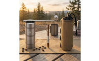 Folding Hand Coffee Adjustable Grind Size Hand Coffee Bean Foldable Handle Camping Gear for Outdoor Lovers, Journeyers, Travel