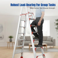 Aluminum Step Ladder, Heavy-Duty, Foldable, Thickened, Home & Engineering Use