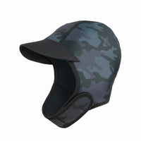 2mm Neoprene Diving Hood Protection Thermal Swim Cap with Visor Scratch Resistant Patterned Surfing Hood for Divers, Snorkelers, Winter Swimming