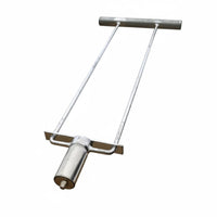Labor-Saving Nutrient Soil Clod Creator Thickened Stainless Steel Long Handle Soil Block Creator Long-Lasting Standing Seedling Transplanter Reinforced Welds for Farmers, Gardeners, Farm, Nursery, Garden