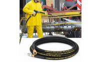 Pressure Washer Hose with Push-to-Connect Fittings Flexible High-Pressure Cleaning Hose Reinforced for Vehicle Washing