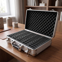Currency Storage Case Aluminum Currency Collection Box Foam Padded Safeguarding for Collectors, Travel, Display