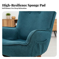 Ergonomic Design Upholstered Swivel Armchair Luxurious Comfort Upholstered Swivel Chair Soft Feel Textile Living Room Seating High-Resilience Foam Filling for New Mothers, Homeowners, Balcony, Bedroom, Nursery, Reading Nook