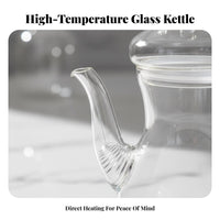 Arabian Design Glass Pot Heat Resistant Glass Teapot with Infuser Multi-Use