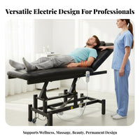 Versatile Convertible Design Electric Massage Bed Controller Control Adjustable Massage Bed Heavy Duty Construction Chiropractic Adjustment Table Quiet Engine for Chiropractors, Physical Therapists, Spa Professionals, Medical Medical Facility