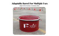 Heat-Resistant Fire Drill Training Barrel With Handles Metal Fire Barrel Efficient Airflow Steel Incinerator Drum for Facility Managers, Property Owners, Worksites, Backyard, Outdoor Areas, Garden
