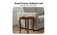Simple Design Round Two-Tier Table Multi-Purpose 2-Tier Round Table Space-Saving Household Furniture Sturdy Construction for Apartment Dwellers, Homeowners, Families, Living Room, Small Areas, Bedroom, Hallway