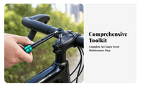 25 Pieces 2.5-30 Nm 25-Piece Cycle Force Wrench Kit Mini Bike Force Wrench Kit Molded Compartments Repair Tool Metal Sockets