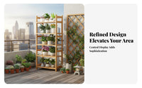 Indoor/Outdoor Use three-level Plant storage areaSaving Multi-Tier Plant Ladder Natural visually appealing Tiered Shelf Freestanding for Gardeners, Home Decorators, Apartment Dwellers, Balcony, casement ledge, Living Room, Patio