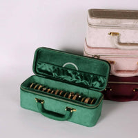 Large Capacity 15-Slot Bangle Box Luxury Design Jade Bangle Storage Box Elegant Look Jewelry Travel Case Dust Protection