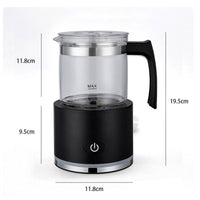 Hot and Cold Milk Frother Handle Automatic Milk Frother Heated Countertop Appliance