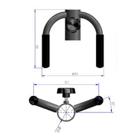 3 Pieces Anti-Slip T Handle Barbell Grip Heavy Duty Fitness Equipment for Weight Training