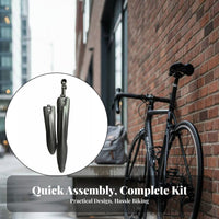 Front and Rear Mudguard Set Easy Installation Mountain Bike Mudguard Wide Coverage Mountain Bike Mud Flaps for Commuters, Wet Conditions, Trail Riding
