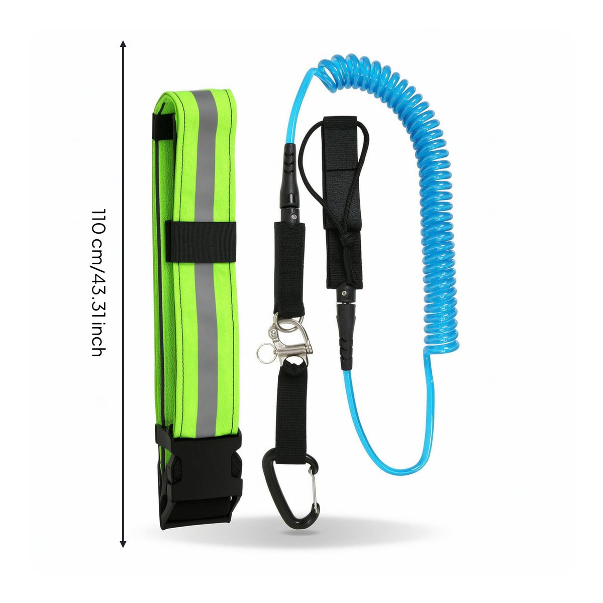 Quick-Release Paddle Board Leash with Waist Belt Long-Lasting Paddle Board Leash Lightweight Comfortable for Surfers