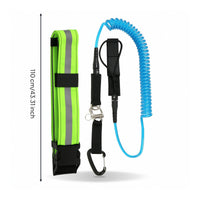 Quick-Release Paddle Board Leash with Waist Belt Long-Lasting Paddle Board Leash Lightweight Comfortable for Surfers