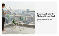 Indoor & externaldoor Use foldable Floor Drying Rack Foldable Clothes Airer stand-alonestanding Garment Stand Space-Saving for Apartment Dwellers, Homemakers, Balcony, Indoors, Small Spaces, Camping