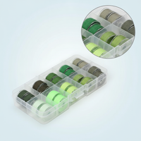 Transparent Plastic Bobbin Set with Thread, Colored Bobbin Storage Box, Household Multi-functional Sewing Machine Accessories