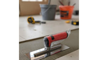 Stainless Steel Plastering Trowel Mirror Polished Notched Tiling Trowel Drywall Mud Ergonomic Handle for Tile Installation