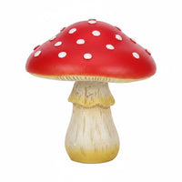 3 Pieces Realistic Look Luminous Fungus Set Resin Material Red Fungus Decoration for Potted Plants, Terrarium