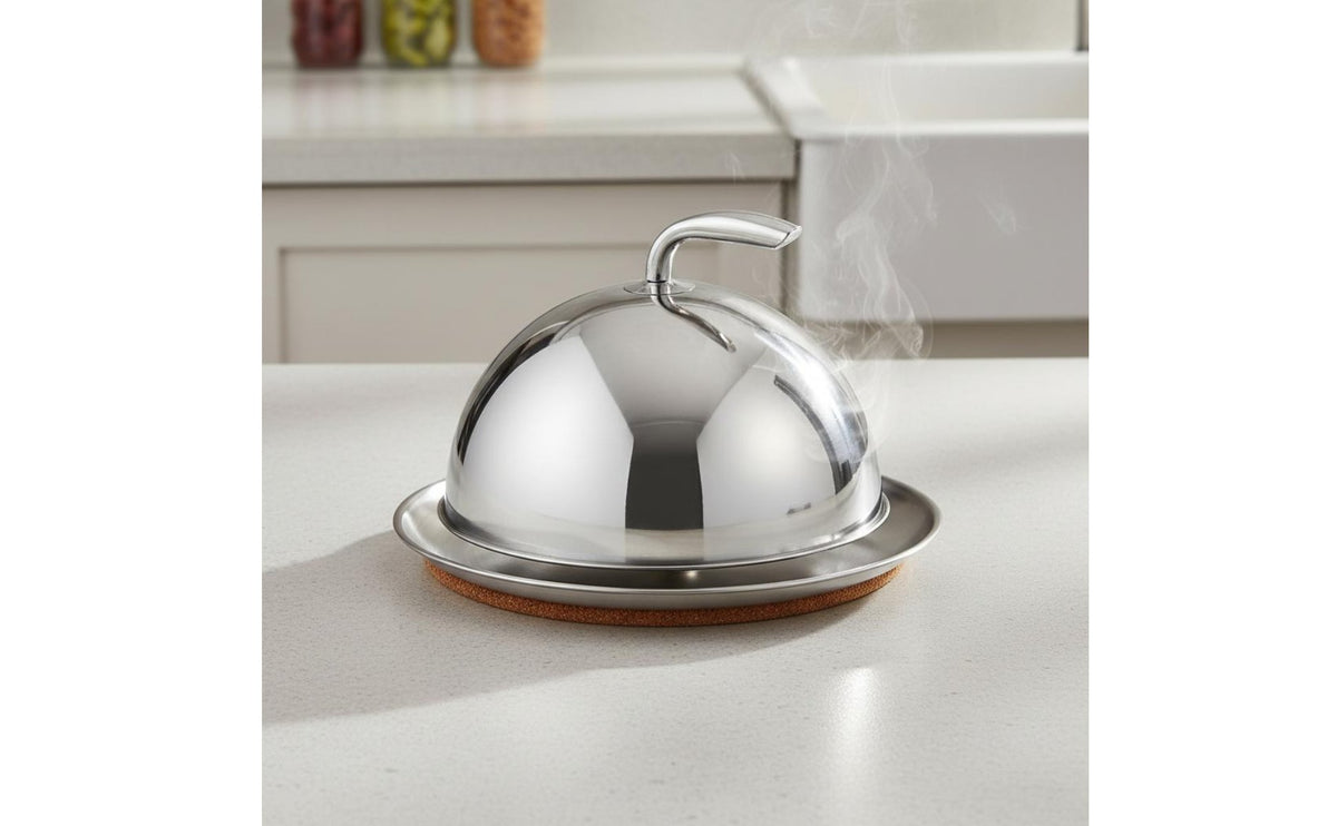 Steak Serving Dome Stainless Steel Food Dome Polished Finish Stainless Steel Cloche for Chefs, Caterers, Fine Dining, Catering, Banquets