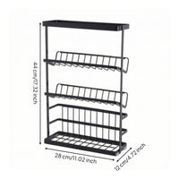 Floor Standing Rack with Slanted Shelves Rust-Resistant 3-Tier Storage Rack Compact Shelving Unit for Washroom