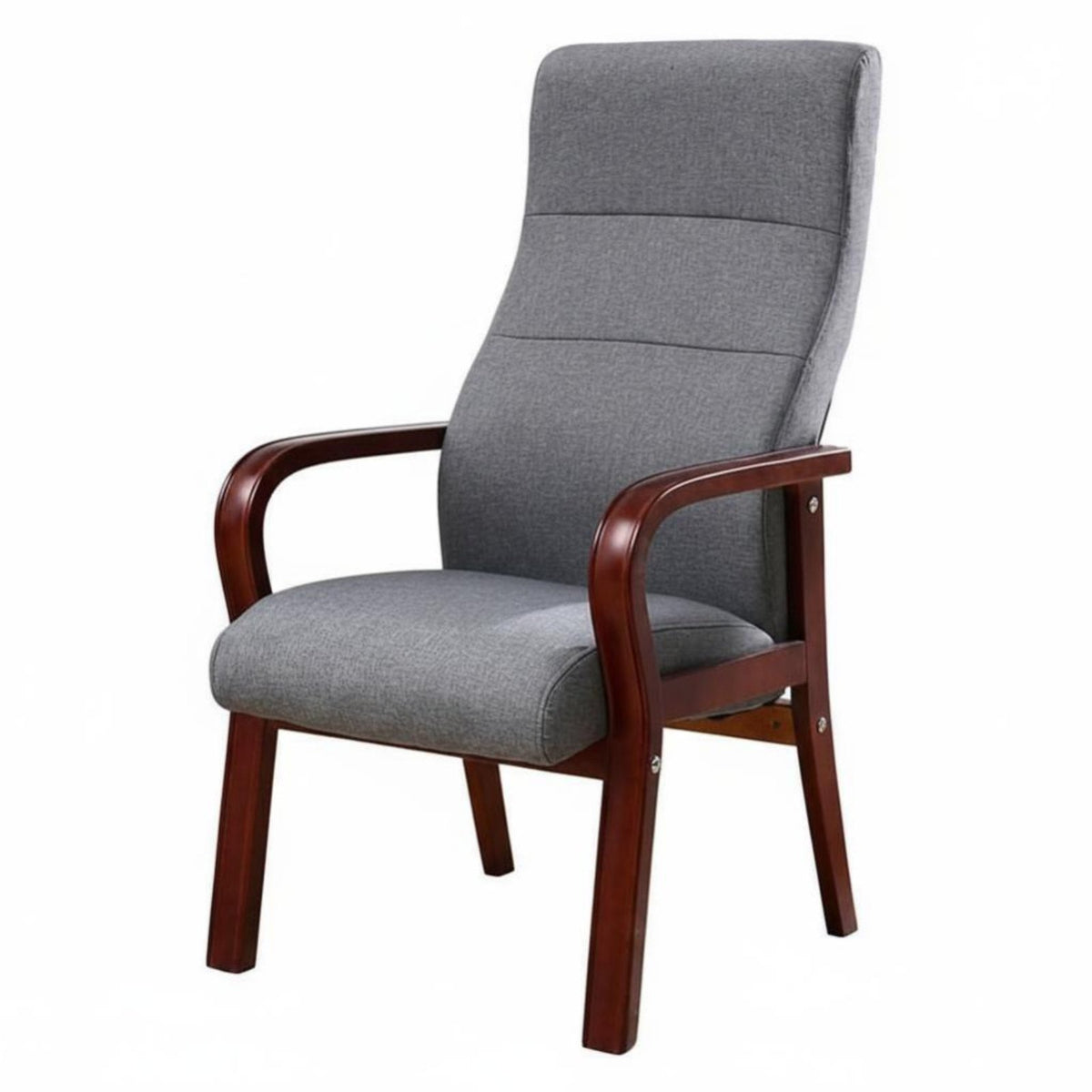 With Armrests Highrear Wooden Armchair Fabric Upholstery Seating Furniture durable Wood Frame Desk Chair Multipurpose for Game gamers, Home Office Users, Apartment Dwellers, Meeting Room, study corner, Bedroom, Small Spaces