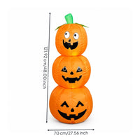 Lighted Pumpkin Inflatable Pumpkin with Blower Easy to Use Stacked Pumpkins for Homeowners