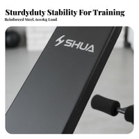 Foldable Design Adjustable Sit-up Bench Space-Saving Multi-Position Weight Bench Stable Triangular Structure Fitness Equipment Comfortable Padding for Home Gym Users, Adults, Athletes, Ab Workout, Strength Training, Weightlifting