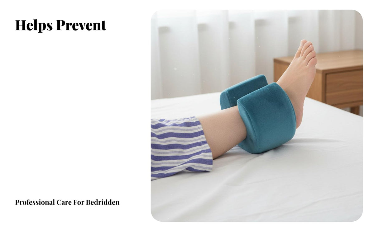 Ankle Raise Pillow Removable Washable Cover Foot Elevator Cushion Pressure Relief Ankle Elevator Pillow for Bedridden Patients, Bed Rest, Hospital