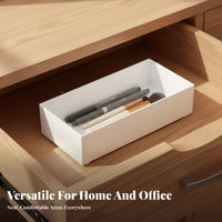 Space Saving Plastic Drawer Divider Tray Multi-Use Desk Drawer Divider Easy to Clean for Office Workers, Students, Cabinet, Dresser, Kitchen