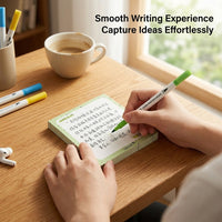 Colorful Removable Sticky Notes, Cute Stationery for Studying and Journaling, Postits for Teens, Cream Green