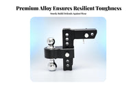 Aluminum Alloy Vehicle Accessory Adjustable Trailer Arm Double-Ball Tow Arm for Towing