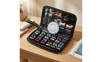 Zippered Sewing Kit Case Organized Interior Portable Sewing Organizer Elastic Bands