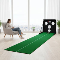 Golf Chipping and Putting Practice Portable Golf Practice Mat with Target Net Compact Practice Tool for Golfers, Beginners, Backyard, Garage
