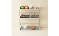Tea Storage Container with Drawer Transparent 3 Layer Storage Rack Compact Desktop Rack with Drawers for Office Breakroom