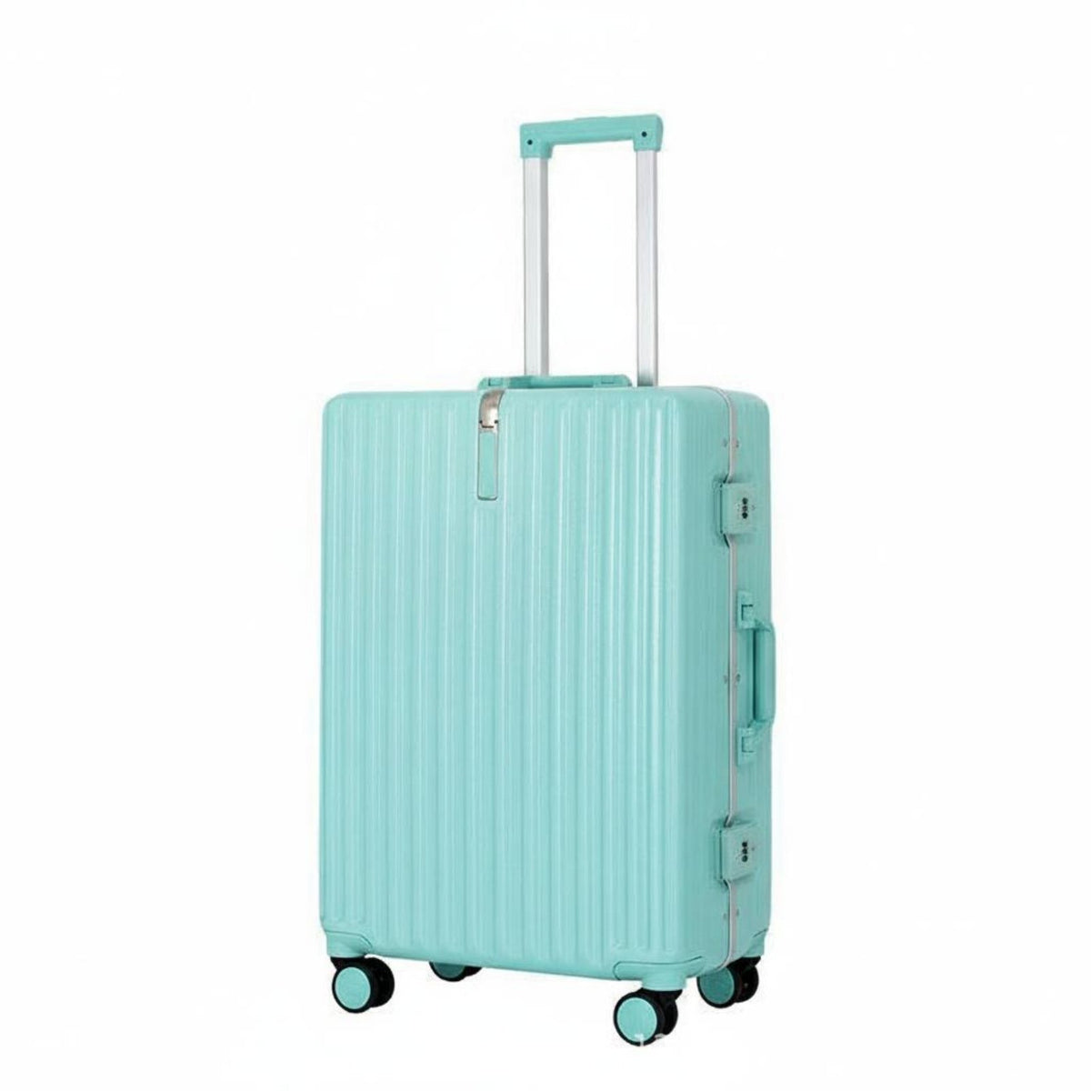 Lightweight Design Aluminum Frame Carry-on Suitcase Sturdy Corner Protectors Aluminum Frame Travel Case Scratch Resistant for Women, Adults