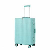 Lightweight Design Aluminum Frame Carry-on Suitcase Sturdy Corner Protectors Aluminum Frame Travel Case Scratch Resistant for Women, Adults