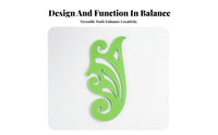 Versatile Shapes Puff Shape Ruler Even Inking Border Irregular Curve Drawing Tool Long-Lasting for Artists, Crafters