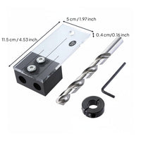 Hole Guide Easy To Use Carpentry Hole Guide Acrylic And Metal Construction Dowel Jig Kit for Woodworkers