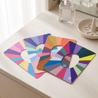 4 Pieces Color Comparison Card with Face Cutout Rounded-Corner Seasonal Color Palette Card Glossy Seasonal Palette Cards for Outfit Coordination