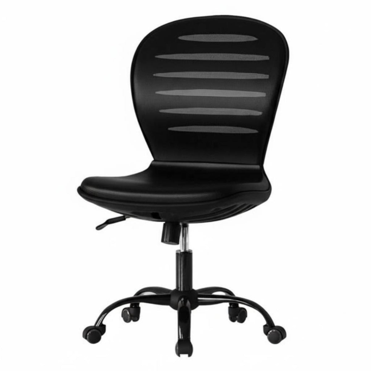 Adjustable Height Wheeled Study Chair 360-Degree Swivel Rolling Mesh Chair Breathable Backrest Office Furniture Thick Padded Seat for Students, Telecommuting Workers, Adults, Dorm Room, Workspace