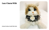 Lace Pet Fashionable Feline Lace Accessory Elegant Design Flower Dog Bib for Kittens, Young Dogs, Photo S, Special Occasions, Holidays